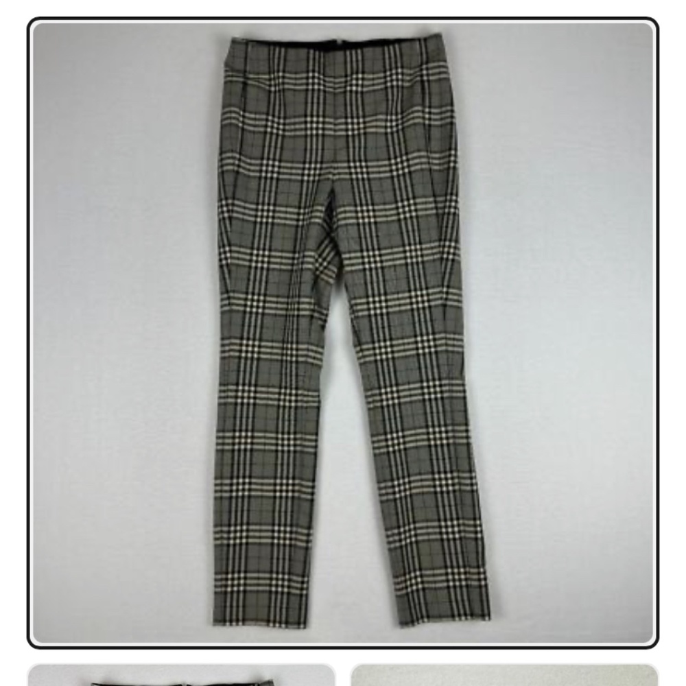 Rag & Bone Simone black and white plaid pant
